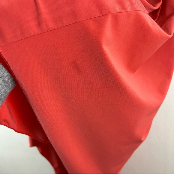 Sun Kim 2X Asymmetrical Pleated Corally Orange Sleeveless Stretchy Blouse Top - Picture 11 of 11